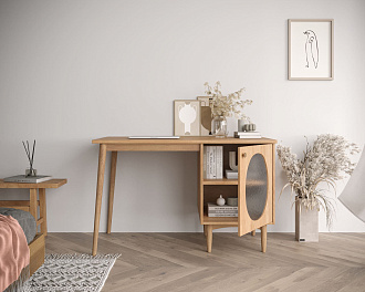 Стол рабочий "Bubble" с правой тумбой арт BBL08 