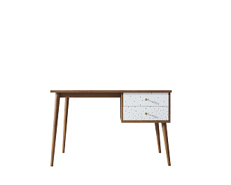 Стол рабочий "Berber" принт 15 с одной тумбой арт BB20/Print_15