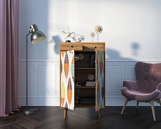 Комод "Berber" два ящика и дверки 48 принт арт BB46/Print_48