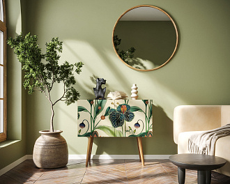 Комод на высоких ножках "Berber" малый принт 7 арт BB13/Print_07