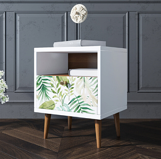 Тумбочка "Berber" с одним ящиком 4 принт арт BB06/Print_04