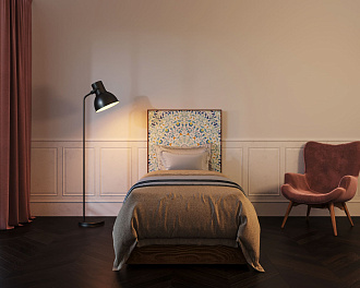 Кровать "Berber" 90 на 200 принт 46 арт BB43/Print_46