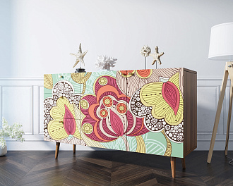 Комод "Berber" с двумя дверками и ящиками принт 6 арт BB17/Print_06