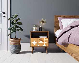 Тумбочка "Berber" с одним ящиком 14 принт арт BB06/Print_14