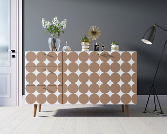 Комод "Berber" с двумя дверками и ящиками принт 17 арт BB17/Print_17