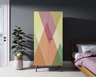 Шкаф малый двухстворчатый "Berber" принт 16 арт BB08/Print_16