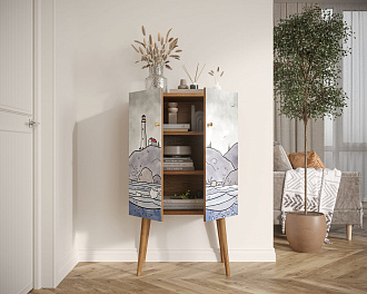 Комод на высоких ножках "Berber"  арт BB09/Print_51