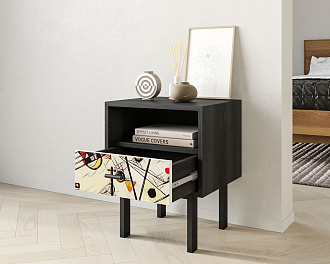 Тумбочка с нижним ящиком "Emerson" by Kandinsky арт EM17/Print_01