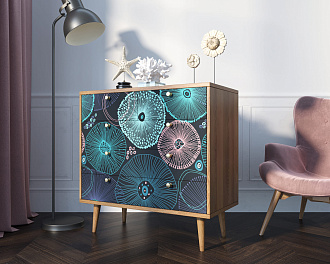 Комод "Berber" пять ящиков 32 принт арт BB36/Print_32