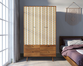 Шкаф трехстворчатый "Berber" принт 23 арт BB02/Print_23