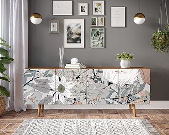 Комод "Berber" удлиненный принт 50 арт BB11/Print_50