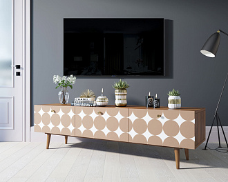 Комод "Berber" с ящиками низкий под TV принт 17 арт BB19/Print_17