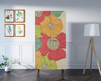 Шкаф малый двухстворчатый "Berber" принт 5 арт BB08/Print_05