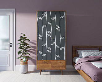 Шкаф двухстворчатый "Berber" принт 18 арт BB16/Print_18