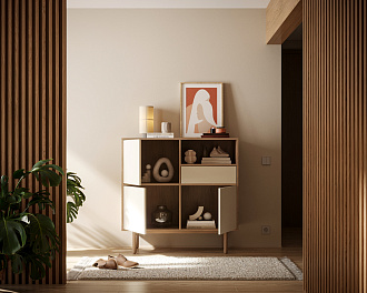 Комод с тремя дверками и ящиком "Alice" арт ALC04