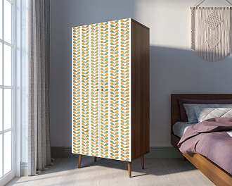 Шкаф малый двухстворчатый "Berber" принт 23 арт BB08/Print_23