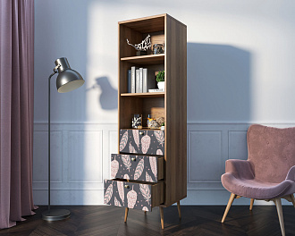 Стеллаж с ящиками "Berber" принт 40 арт BB45/Print_40