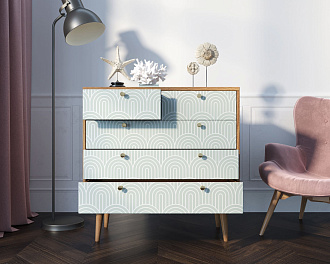 Комод "Berber" пять ящиков 34 принт арт BB36/Print_34