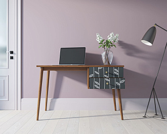 Стол рабочий "Berber" принт 18 с одной тумбой арт BB20/Print_18