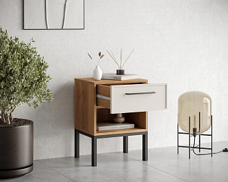 Тумбочка с верхним ящиком "Nicole" арт NEM11