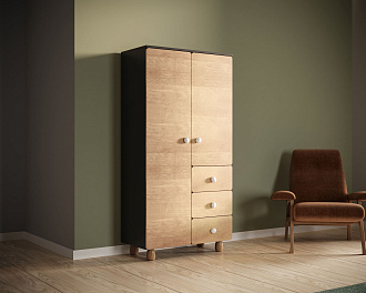 Шкаф двухдверный с тремя ящиками "Split" SP16