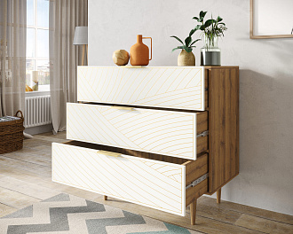 Комод с тремя ящиками "Line" LN12/GR1/beige