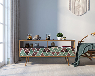 Консоль "Berber" с тремя ящиками принт 26 арт BB23/Print_26