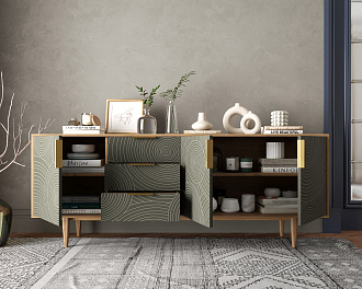 Комод "Line" удлиненный R25/browngrey