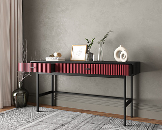 Консоль с двумя ящиками "Emerson" арт EM22/red/L