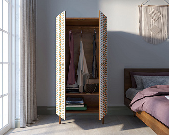 Шкаф малый двухстворчатый "Berber" принт 23 арт BB08/Print_23