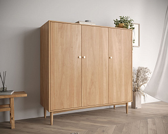 Шкаф трехстворчатый низкий Bubble Solid арт BBL04S