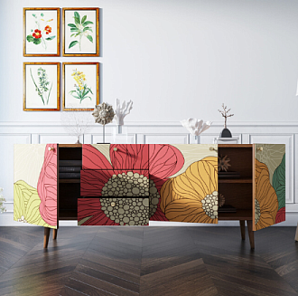 Комод "Berber" удлиненный принт 5 арт BB11/Print_05