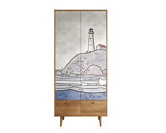 Шкаф двухстворчатый "Berber" арт BB16/Print_51