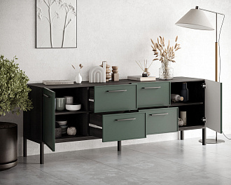 Комод две дверки и четыре ящика "Nicole" арт NEM19G