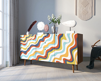 Комод "Berber" с ящиками принт 21 арт BB14/Print_21