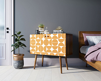 Комод на высоких ножках "Berber" малый принт 14 арт BB13/Print_14