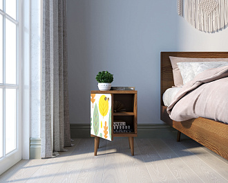 Тумбочка "Berber" с дверкой 30 принт арт BB21/Print_30