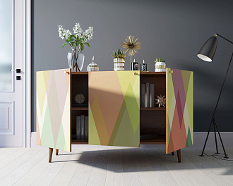 Комод "Berber" три дверки 16 принт арт BB01/Print_16