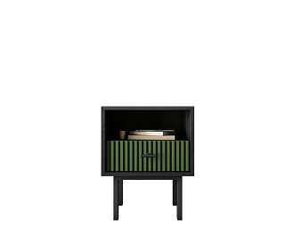 Тумбочка с нижним ящиком "Emerson" арт EM17/green/L