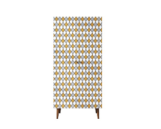 Шкаф малый двухстворчатый "Berber" принт 22 арт BB08/Print_22