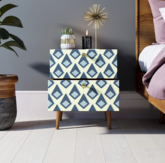 Тумбочка "Berber" с двумя ящиками 13 принт арт BB03/Print_13