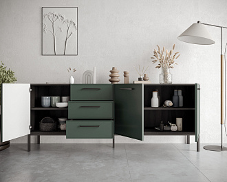 Комод с тремя дверками и тремя ящиками "Nicole" арт NEM07G