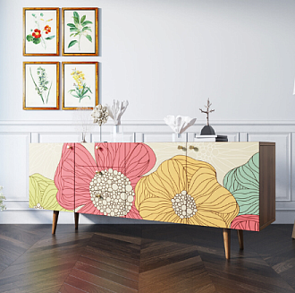 Комод "Berber" удлиненный принт 5 арт BB11/Print_05