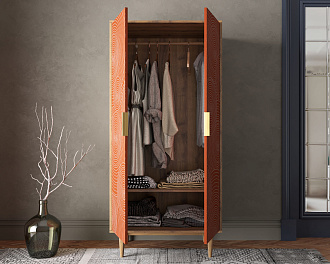 Шкаф малый двухстворчатый "Line" R24/red