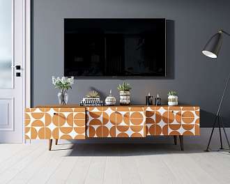 Комод "Berber" с ящиками низкий под TV принт 14 арт BB19/Print_14
