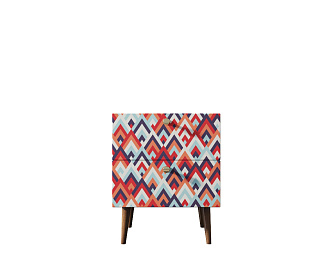 Тумбочка "Berber" с двумя ящиками 2 принт арт BB03/Print_02