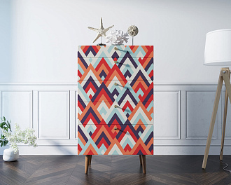 Комод высокий "Berber" принт 2 арт BB10/Print_02