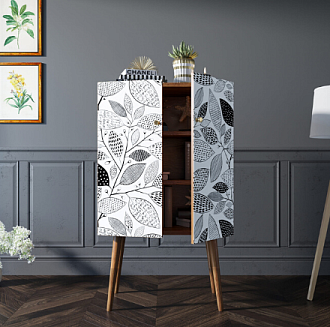 Комод на высоких ножках "Berber" 9 принт арт BB09/Print_09