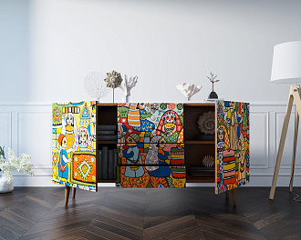 Комод "Berber" с ящиками 1 принт арт BB14/Print_01