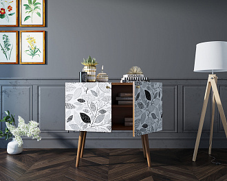 Комод на высоких ножках "Berber" малый принт 9 арт BB13/Print_09